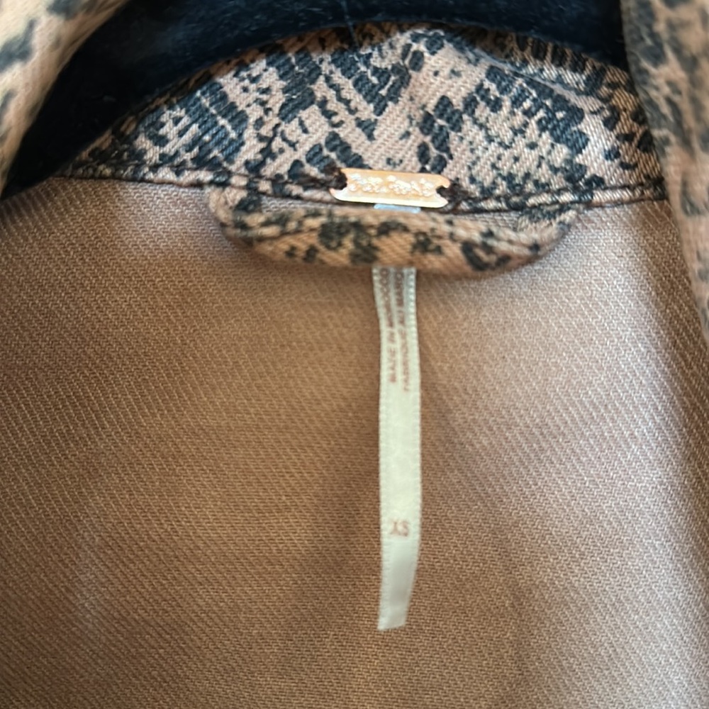 Free People Python Denim Jacket - Picture 2 of 3